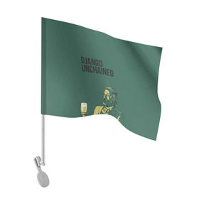 Флаг для автомобиля с принтом Доктор Шульц в Тюмени, 100% полиэстер | Размер: 30*21 см | django | dr. king schultz | unchained | вальц | джанго | квентин | кристоф | освобожденный | тарантино