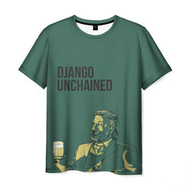 Мужская футболка 3D с принтом Доктор Шульц в Тюмени, 100% полиэфир | прямой крой, круглый вырез горловины, длина до линии бедер | Тематика изображения на принте: django | dr. king schultz | unchained | вальц | джанго | квентин | кристоф | освобожденный | тарантино