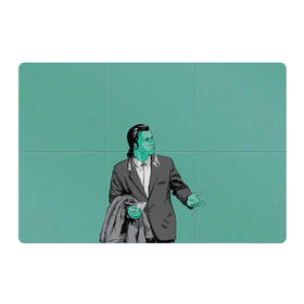 Магнитный плакат 3Х2 с принтом Недоумевающий Винсент в Тюмени, Полимерный материал с магнитным слоем | 6 деталей размером 9*9 см | pulp fiction | винсент вега | квентин | криминальное чтиво | мия уоллес | тарантино