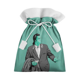 Подарочный 3D мешок с принтом Недоумевающий Винсент в Тюмени, 100% полиэстер | Размер: 29*39 см | Тематика изображения на принте: pulp fiction | винсент вега | квентин | криминальное чтиво | мия уоллес | тарантино