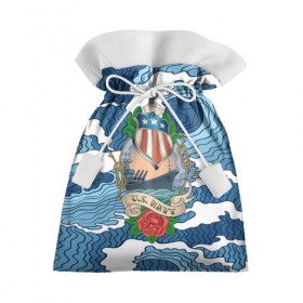 Подарочный 3D мешок с принтом U.S.Navy в Тюмени, 100% полиэстер | Размер: 29*39 см | Тематика изображения на принте: 3d | blue | брызги | вмф | вода | военный | волны | исторический | капли | корабль | лето | море | моряк | океан | природа | фрегат | шторм
