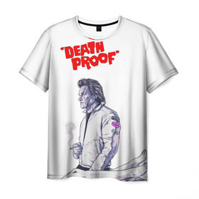 Мужская футболка 3D с принтом Death proof в Тюмени, 100% полиэфир | прямой крой, круглый вырез горловины, длина до линии бедер | stuntman mike | квентин | курт рассел | тарантино