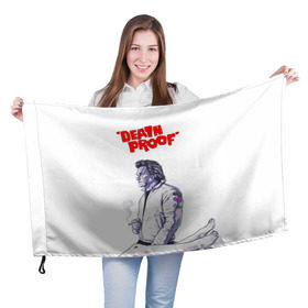 Флаг 3D с принтом Death proof в Тюмени, 100% полиэстер | плотность ткани — 95 г/м2, размер — 67 х 109 см. Принт наносится с одной стороны | stuntman mike | квентин | курт рассел | тарантино