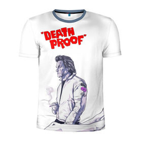 Мужская футболка 3D спортивная с принтом Death proof в Тюмени, 100% полиэстер с улучшенными характеристиками | приталенный силуэт, круглая горловина, широкие плечи, сужается к линии бедра | stuntman mike | квентин | курт рассел | тарантино