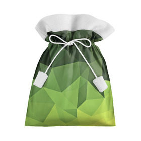 Подарочный 3D мешок с принтом Хаки геометрия в Тюмени, 100% полиэстер | Размер: 29*39 см | Тематика изображения на принте: зеленый | полигоны