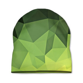 Шапка 3D с принтом Хаки геометрия в Тюмени, 100% полиэстер | универсальный размер, печать по всей поверхности изделия | Тематика изображения на принте: зеленый | полигоны