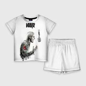Детский костюм с шортами 3D с принтом Linkin Park в Тюмени,  |  | Тематика изображения на принте: chester | rip | альтернатива | линкин парк | рок | солист | умер честер беннингтон