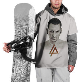 Накидка на куртку 3D с принтом Chester Bennington в Тюмени, 100% полиэстер |  | Тематика изображения на принте: chester bennington | рок