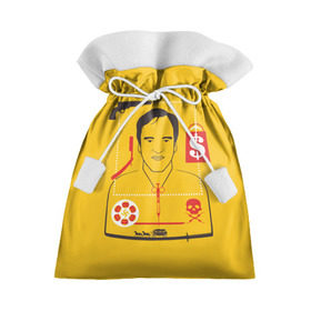 Подарочный 3D мешок с принтом Квентин Тарантино в Тюмени, 100% полиэстер | Размер: 29*39 см | бешеные псы | джеки браун | жестокость | квентин | кино | криминал | криминальное чтиво | кровь | омерзительная восьмерка | тарантино