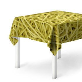Скатерть 3D с принтом Макароны в Тюмени, 100% полиэстер (ткань не мнется и не растягивается) | Размер: 150*150 см | веган | вемишель | диета | еда | лапша | паста | паттрен | спагетти | текстура