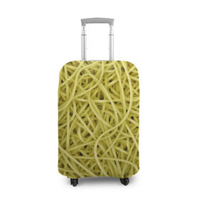 Чехол для чемодана 3D с принтом Макароны в Тюмени, 86% полиэфир, 14% спандекс | двустороннее нанесение принта, прорези для ручек и колес | веган | вемишель | диета | еда | лапша | паста | паттрен | спагетти | текстура