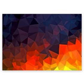 Поздравительная открытка с принтом Абстракция в Тюмени, 100% бумага | плотность бумаги 280 г/м2, матовая, на обратной стороне линовка и место для марки
 | abstract | abstraction | color | geometry | mirror | polygon | абстракция | геометрия | грани | линии | полигоны | сочетания | стекло | треугольники