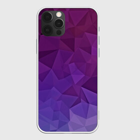 Чехол для iPhone 12 Pro Max с принтом Фиолетовые грани в Тюмени, Силикон |  | Тематика изображения на принте: abstract | abstraction | color | geometry | mirror | polygon | абстракция | геометрия | грани | линии | полигоны | сочетания | стекло | треугольники