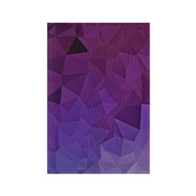 Обложка для паспорта матовая кожа с принтом Фиолетовые грани в Тюмени, натуральная матовая кожа | размер 19,3 х 13,7 см; прозрачные пластиковые крепления | Тематика изображения на принте: abstract | abstraction | color | geometry | mirror | polygon | абстракция | геометрия | грани | линии | полигоны | сочетания | стекло | треугольники