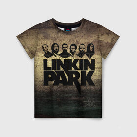 Детская футболка 3D с принтом Linkin Park Band в Тюмени, 100% гипоаллергенный полиэфир | прямой крой, круглый вырез горловины, длина до линии бедер, чуть спущенное плечо, ткань немного тянется | Тематика изображения на принте: chester bennington | linkin park | беннингтон | линкин паркб честер | майк | шинода