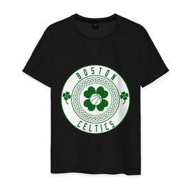 Мужская футболка хлопок с принтом Boston Celtics в Тюмени, 100% хлопок | прямой крой, круглый вырез горловины, длина до линии бедер, слегка спущенное плечо. | basketball | boston | celtics | nba | баскетбол | бостон | келтикс | нба | селтикс | спорт