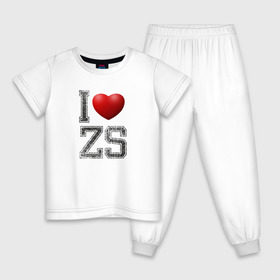 Детская пижама хлопок с принтом I love ZS в Тюмени, 100% хлопок |  брюки и футболка прямого кроя, без карманов, на брюках мягкая резинка на поясе и по низу штанин
 | zack snyder | зак снайдер | я люблю зс