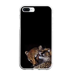 Чехол для iPhone 7Plus/8 Plus матовый с принтом Гепарды в Тюмени, Силикон | Область печати: задняя сторона чехла, без боковых панелей | арт | гепард | животные | кошка | нежность | пара
