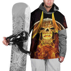Накидка на куртку 3D с принтом Clinkz в Тюмени, 100% полиэстер |  | clinkz | daemon | devil | dota | dota 2 | fire | skull | демон | огонь | череп