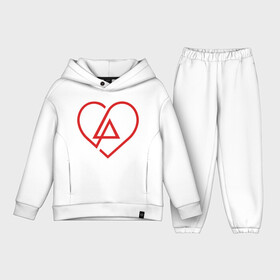 Детский костюм хлопок Oversize с принтом Linkin Park Heart в Тюмени,  |  | Тематика изображения на принте: bennington | chester | hip hop | linkin | mike | music | park | punk | rap | rip | rock | shinoda | song | альтернатива | беннингтон | гитара | группа | жизнь | звук | концерт | линкин | майк | метал | музыка | панк | парк | песня | рок | рэп | х