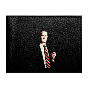 Обложка для студенческого билета с принтом Дейл Купер в Тюмени, натуральная кожа | Размер: 11*8 см; Печать на всей внешней стороне | актер | арт | сериал | смокинг | твин пикс | фильмы | черный