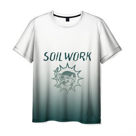 Мужская футболка 3D с принтом Soilwork metal band logo в Тюмени, 100% полиэфир | прямой крой, круглый вырез горловины, длина до линии бедер | Тематика изображения на принте: 