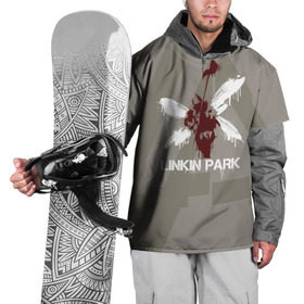 Накидка на куртку 3D с принтом Linkin Park - Hybrid logos в Тюмени, 100% полиэстер |  | Тематика изображения на принте: 0x000000123 | chester | hybrid | linkin park | линкин парк