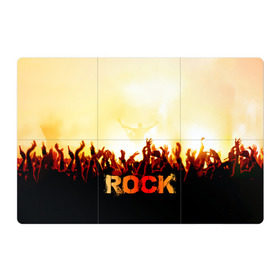 Магнитный плакат 3Х2 с принтом Rock концерт в Тюмени, Полимерный материал с магнитным слоем | 6 деталей размером 9*9 см | rock | в толпу | гитара | группа | дым | жанр | концерт | металл | музыка | надпись | панк | певец | песня | прыжок | рок | рок н рол | руки | стиль | хард | хой | я люблю рок