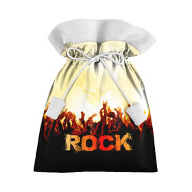 Подарочный 3D мешок с принтом Rock концерт в Тюмени, 100% полиэстер | Размер: 29*39 см | Тематика изображения на принте: rock | в толпу | гитара | группа | дым | жанр | концерт | металл | музыка | надпись | панк | певец | песня | прыжок | рок | рок н рол | руки | стиль | хард | хой | я люблю рок
