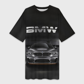 Платье-футболка 3D с принтом BMW серебро в Тюмени,  |  | Тематика изображения на принте: bmw | x3 x4 x5 x6 x7 x8 | авто | автомобиль | блатная | бмв | бумер | бэха | иномарка | концерн | красивая | крутая | марка немецкая | машина | пацанский таз | прикольная | тачила | тачка