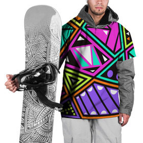 Накидка на куртку 3D с принтом Geometry в Тюмени, 100% полиэстер |  | геометрия | подарок | прикол | принт | яркий