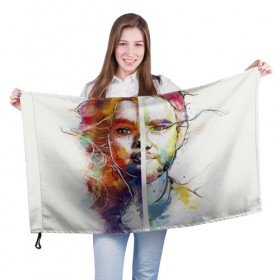 Флаг 3D с принтом Selena Gomez в Тюмени, 100% полиэстер | плотность ткани — 95 г/м2, размер — 67 х 109 см. Принт наносится с одной стороны | 