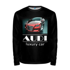 Мужской лонгслив 3D с принтом AUDI luxury car в Тюмени, 100% полиэстер | длинные рукава, круглый вырез горловины, полуприлегающий силуэт | Тематика изображения на принте: ауди | машина