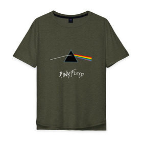 Мужская футболка хлопок Oversize с принтом Pink Floyd в Тюмени, 100% хлопок | свободный крой, круглый ворот, “спинка” длиннее передней части | rolling stone | англия | басы | британия | гитара | группа | музыка | песни | пинк флойд | призма | радуга | рок | свет