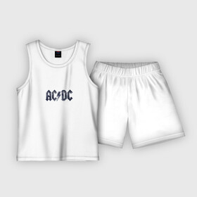 Детская пижама с шортами хлопок с принтом AC DC в Тюмени,  |  | ас | группа | дс | логотип | музыка | печни | рок