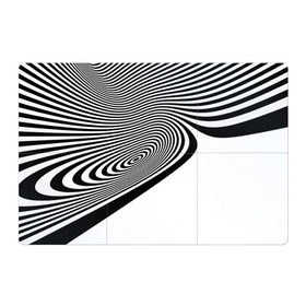 Магнитный плакат 3Х2 с принтом Black&White illusion в Тюмени, Полимерный материал с магнитным слоем | 6 деталей размером 9*9 см | Тематика изображения на принте: 3d | абстракции | иллюзия | линии | полосы | черно белые