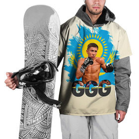 Накидка на куртку 3D с принтом Геннадий Головкин в Тюмени, 100% полиэстер |  | fighting | ggg | боец | боксер | борьба | драки