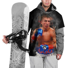 Накидка на куртку 3D с принтом Геннадий Головкин в Тюмени, 100% полиэстер |  | fighting | ggg | боец | боксер | борьба | драки