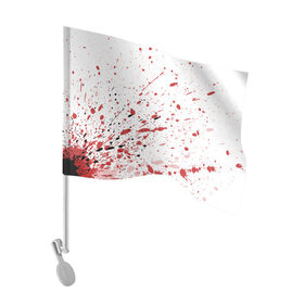 Флаг для автомобиля с принтом Брызги в Тюмени, 100% полиэстер | Размер: 30*21 см | 3d | абстракция | абстракция красок | арт | брызги | краска | кровь | прикольные | цветные | штрихи