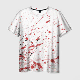 Мужская футболка 3D с принтом Брызги в Тюмени, 100% полиэфир | прямой крой, круглый вырез горловины, длина до линии бедер | 3d | абстракция | абстракция красок | арт | брызги | краска | кровь | прикольные | цветные | штрихи