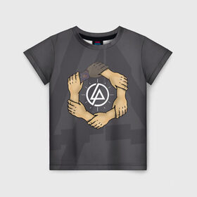 Детская футболка 3D с принтом Linkin Park в Тюмени, 100% гипоаллергенный полиэфир | прямой крой, круглый вырез горловины, длина до линии бедер, чуть спущенное плечо, ткань немного тянется | 0x000000123 | chester | linkin park | линкин парк