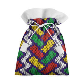 Подарочный 3D мешок с принтом Узорная вышивка в Тюмени, 100% полиэстер | Размер: 29*39 см | 3d | embroidery | fancywork | вышивание | вышивка | колосок | крестиком | новогодние | одежда | свитер | текстуры | теплые | узор