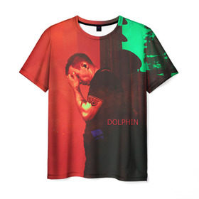 Мужская футболка 3D с принтом Dolphin в Тюмени, 100% полиэфир | прямой крой, круглый вырез горловины, длина до линии бедер | дельфин