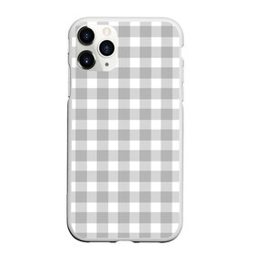 Чехол для iPhone 11 Pro матовый с принтом Grey squares в Тюмени, Силикон |  | белый | клеточка | серый | текстура