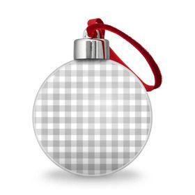 Ёлочный шар с принтом Grey squares в Тюмени, Пластик | Диаметр: 77 мм | Тематика изображения на принте: белый | клеточка | серый | текстура