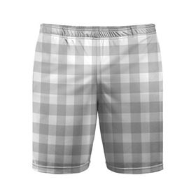 Мужские шорты 3D спортивные с принтом Grey squares в Тюмени,  |  | Тематика изображения на принте: белый | клеточка | серый | текстура
