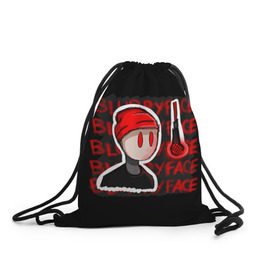 Рюкзак-мешок 3D с принтом Blurryface в Тюмени, 100% полиэстер | плотность ткани — 200 г/м2, размер — 35 х 45 см; лямки — толстые шнурки, застежка на шнуровке, без карманов и подкладки | rock | t.o.p. | top | twenty one pilots | рок