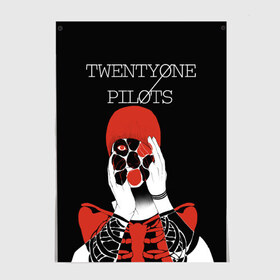 Постер с принтом Twenty one pilots в Тюмени, 100% бумага
 | бумага, плотность 150 мг. Матовая, но за счет высокого коэффициента гладкости имеет небольшой блеск и дает на свету блики, но в отличии от глянцевой бумаги не покрыта лаком | rock | t.o.p. | top | twenty one pilots | рок