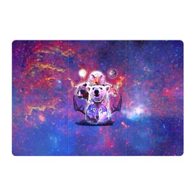Магнитный плакат 3Х2 с принтом Звериный прайд в Тюмени, Полимерный материал с магнитным слоем | 6 деталей размером 9*9 см | волк | вселенная | галактика | звезды | медведь | орел | пума | туманность