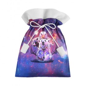 Подарочный 3D мешок с принтом Звериный прайд в Тюмени, 100% полиэстер | Размер: 29*39 см | волк | вселенная | галактика | звезды | медведь | орел | пума | туманность